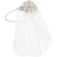 thumbnail image 1 of Applique and White Silver Beaded Bride Headband Veil, 1 of 2