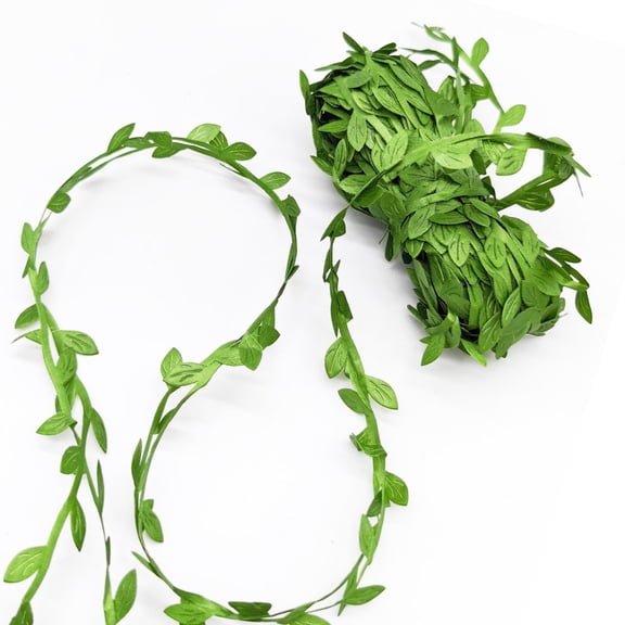 Appoft 66 Ft Artificial Vines,Green Leaf Gift Wrapping Trim Ribbon,Eucalyptus Leaves Garland Wreath Accessory DIY Craft Party Wedding Home Decoration