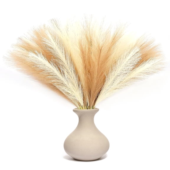 Appoft Pampas Grass Decor 30 Pcs 21.7 Inch Faux Brown Pampas Grass Bulk Artificial Dried Flowers Small Vase Filler Pompas Grass.
