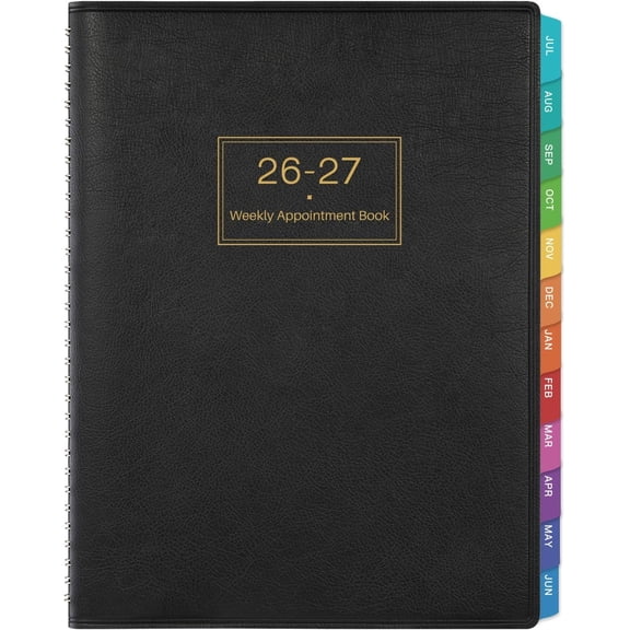 Appointment Book 2026-2027 - Daily Planner, Jul 2026- Jun 2027, 8.5" x 11" Planner Weekly Monthly Appointment Book 2026-2027,Soft Cover, Planner with 15-Minute Interval - Black