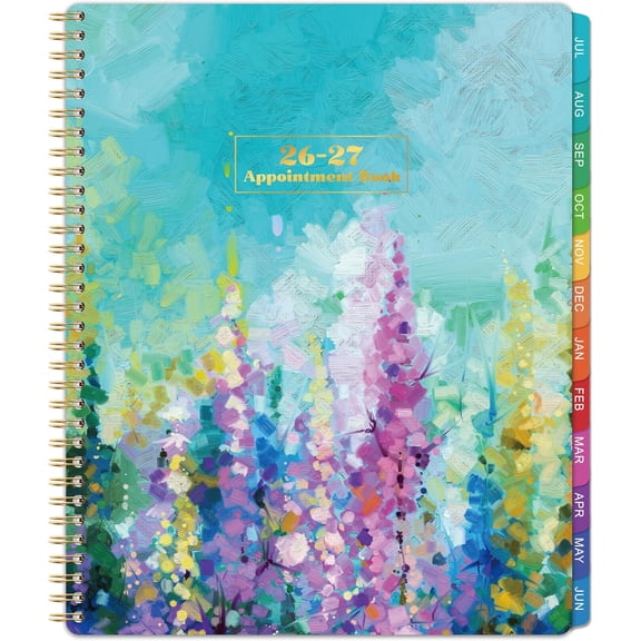 Appointment Book 2026-2027 - Weekly Appointment Book, Jul 2026 - Jun 2027, Hourly Daily Planner 26-27, 9" x 11", Planners 2026-2027 with 30-Minute Interval, Colorful Tabs, Back Pocket, Notes Pages