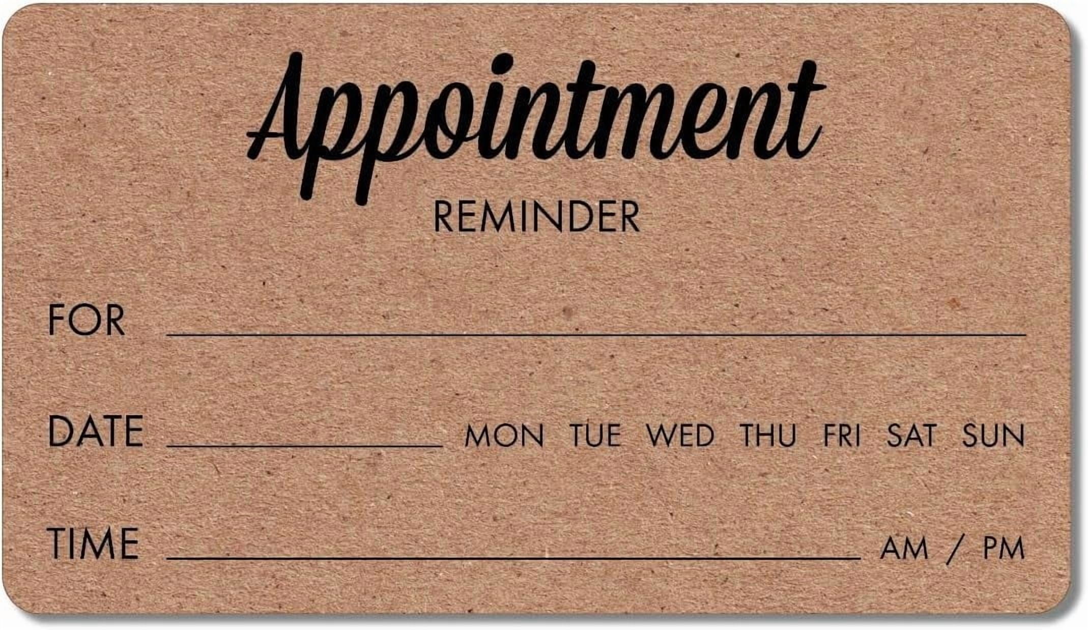 Appointment Reminder Cards 200 ct | Hair Stylist Must Haves, Cosmetology  Salon Essentials, Cleaning Business Cards, Massage Therapist Supplies |  Kraft Appointment Cards - Walmart.com, image size:2138x1238