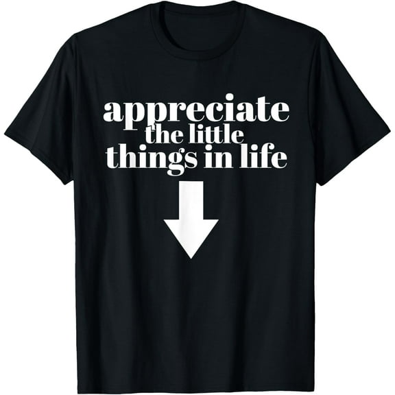 Appreciate The Little Things In Life Arrow Funny Adult Joke T-Shirt