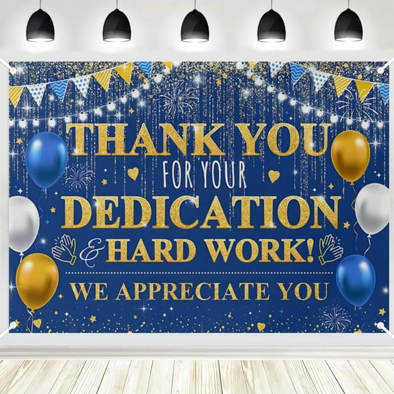 We Appreciate You Banner Thank You Banner Appreciation Decorations Banner Thank You For All You Do Backdrop Employee Teacher Doctor Nurse Staff Appreciation Graduation Party Decorations 8x6 FT