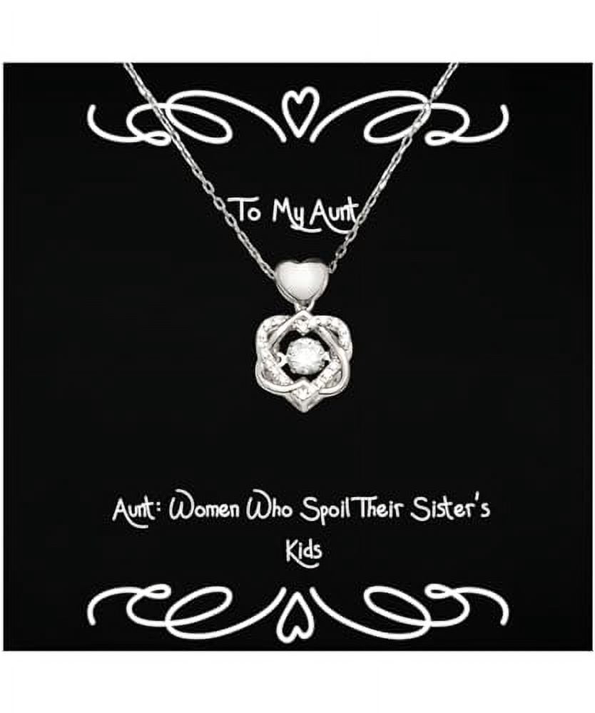Appreciation Aunt Heart Knot Silver Necklace, Aunt: Women Who Spoil Their, Cool Gifts for from Niece, Birthday Unique Gifts, Ideas, Jewelry, For Her
