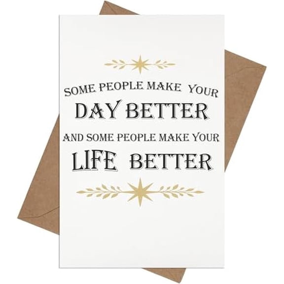 Appreciation Card with Envelope - Thank You Cards for Coworkers, Teachers, Friends, Boss, or Parents - Inspiration Cards 5x8 Inch$$Office