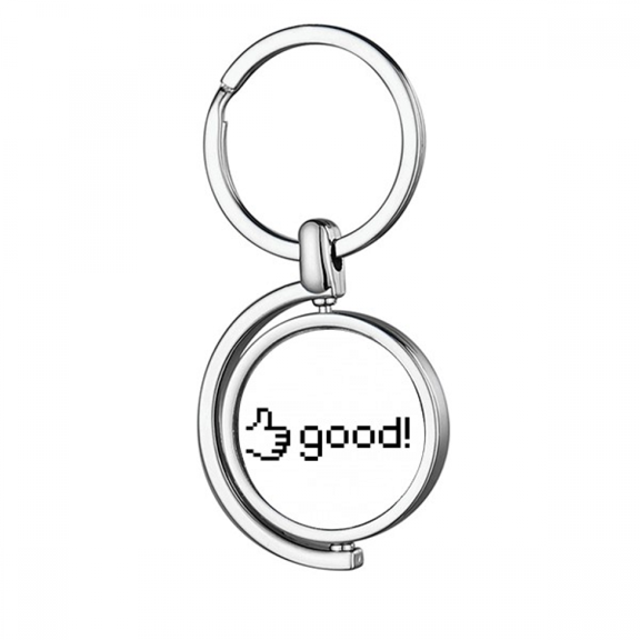 Appreciation Expression Support Rotating Keychain Metal Keyring Holder