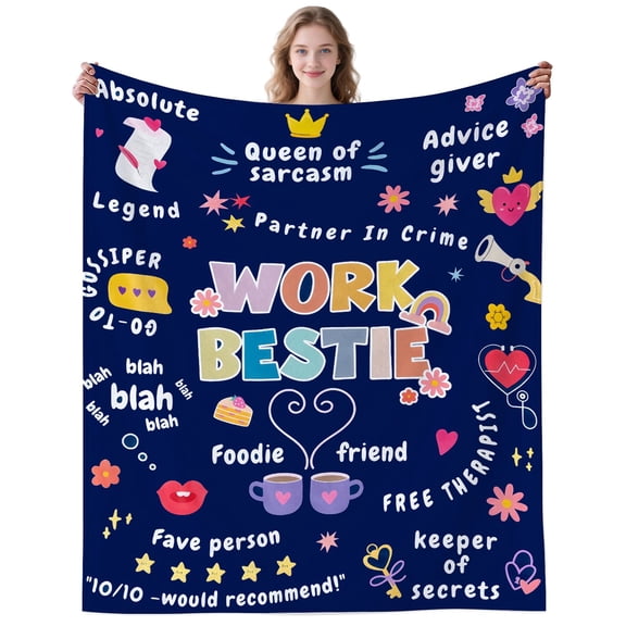 Appreciation Gifts for Coworkers, Work Bestie Gifts,Throw Blanket Throw Blankets for Camping Office Decor Birthday Gifts 50×40 Inch