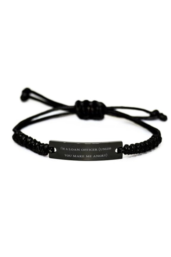 Appreciation Loan officer Gifts, I'm a Loan, Birthday Unique Gifts, Black Rope Bracelet For Loan officer from Colleagues, Mortgage loan officer gifts, Best gifts for loan officers, Loan officer gift