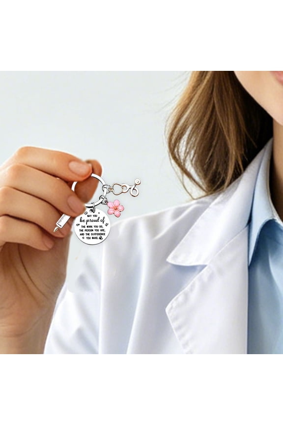 Appreciation Metal Keychain Staff Recognition Carry Accessory For Office Professional Daily Bag Pendant, Work Commute Personal Carry And Corporate Small Decor Ornament