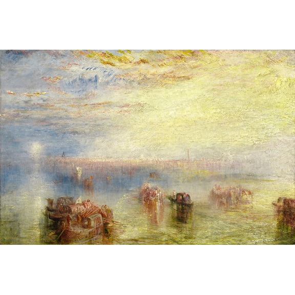 Approach to Venice by Joseph Mallord William Turner - 12" x 18" Art Print Wall Decor