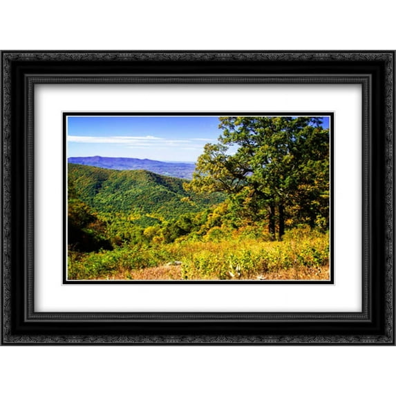 Approaching Autumn III 2x Matted 24x18 Black Ornate Framed Art Print by Hausenflock, Alan