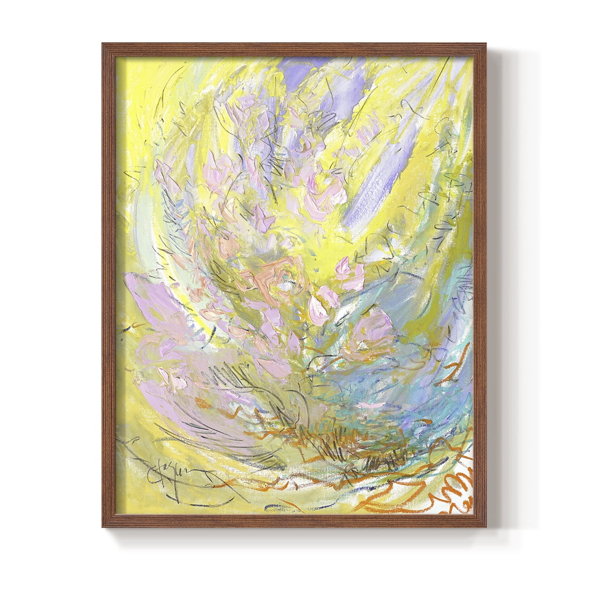 Approaching Equinox Framed Print in Brown Solid Wood Framed Print No Nail Hanging