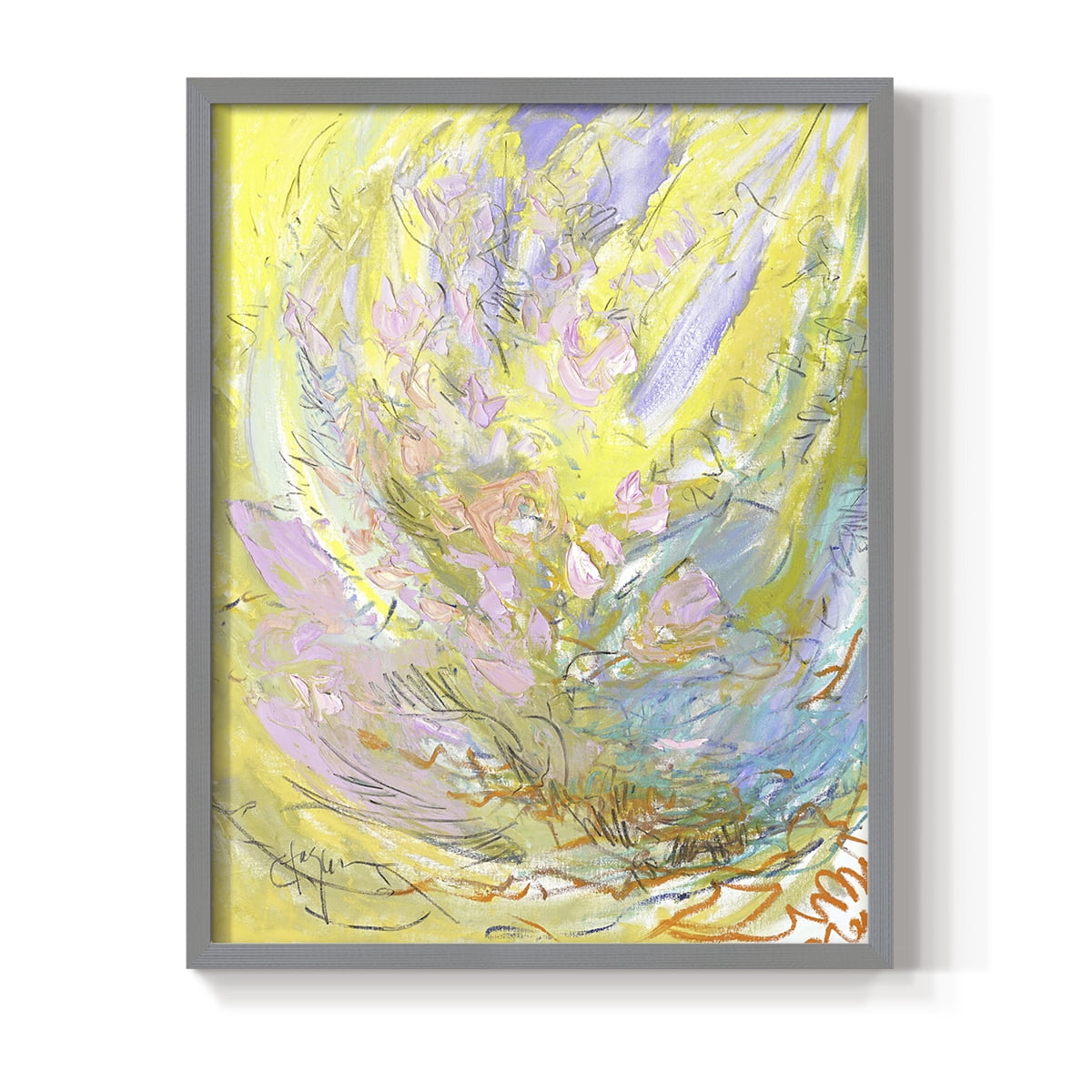 Approaching Equinox Framed Print in Gray Solid Wood Framed Print No Nail Hanging