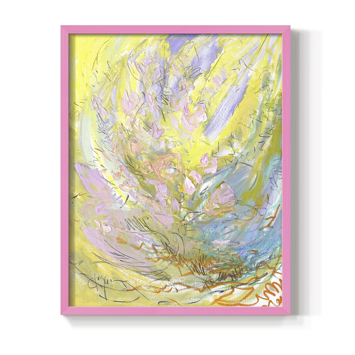 Approaching Equinox Framed Print in Pink Solid Wood Framed Print No Nail Hanging