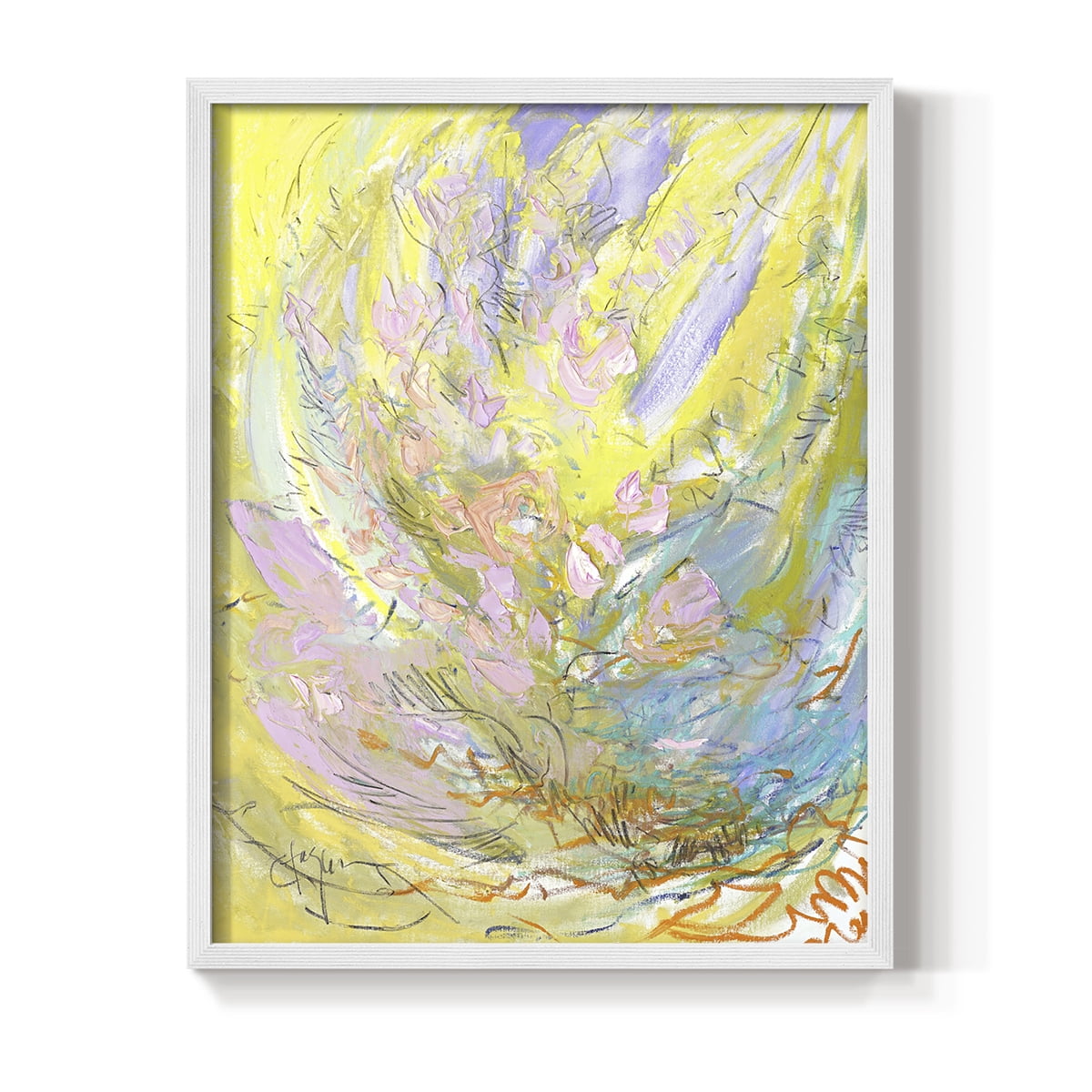 Approaching Equinox Framed Print in White Solid Wood Framed Print No Nail Hanging