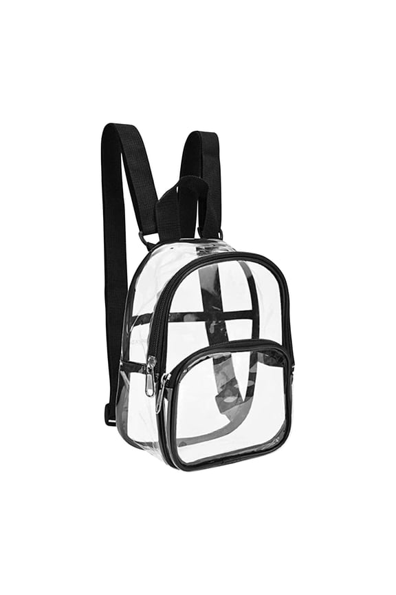 Approved Clear Backpack 12x12x6, Stadium Compliant Transparent Bag for Concerts, Sports, Festivals, Heavy-Duty Vinyl with Multi-Pocket Design