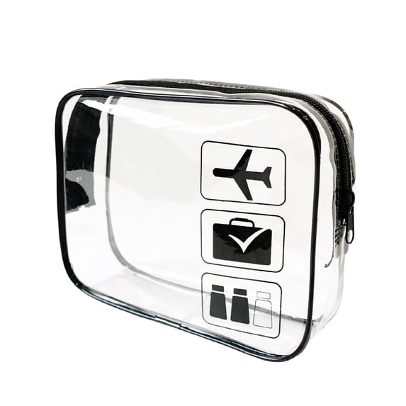 Approved Clear Travel Toiletry Bag Transparent Cosmetic Makeup Organizer Portable Carry On Liquid Approved