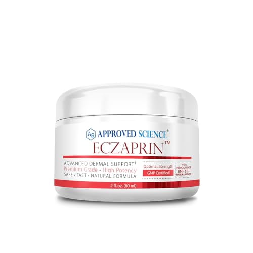 Approved Science Eczaprin Balm - 30% Manuka Honey (UMF 10+), 5% Colloidal Oatmeal - Gentle Formula for Dry, Itchy Skin - for All Skin Types - Paraben-Free, Non-GMO, Soy-Free, Wheat-Free - 2 fl. Oz.