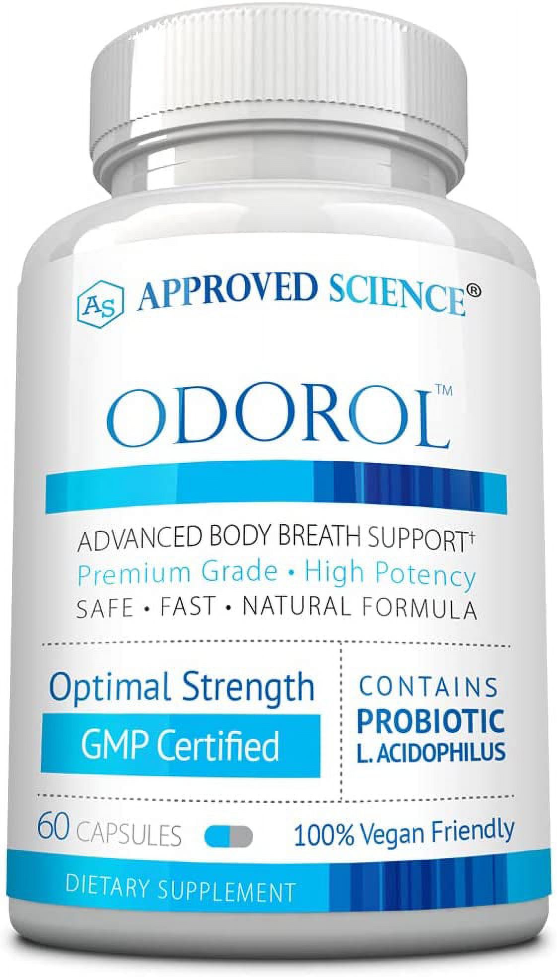 Approved Science Odorol 60 Capsules Freshen Bad Breath and Body