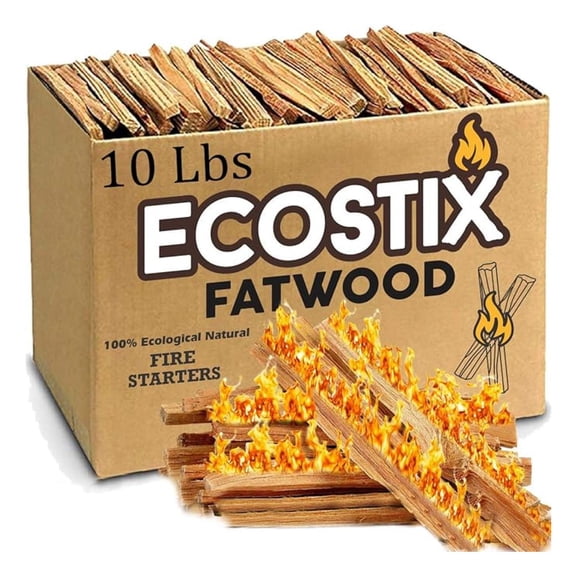 Approx. 120 Eco-Stix Fatwood Starter Kindling Firewood Sticks Wood Stoves Camping Firestarter BBQ, 10 Lbs