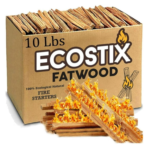 Approx. 120 Eco-Stix Fatwood Starter Kindling Firewood Sticks Wood Stoves Camping Firestarter BBQ, 10 Lbs