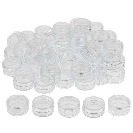 Approximately 50 pots, s, subdivision containers, jars, 3g