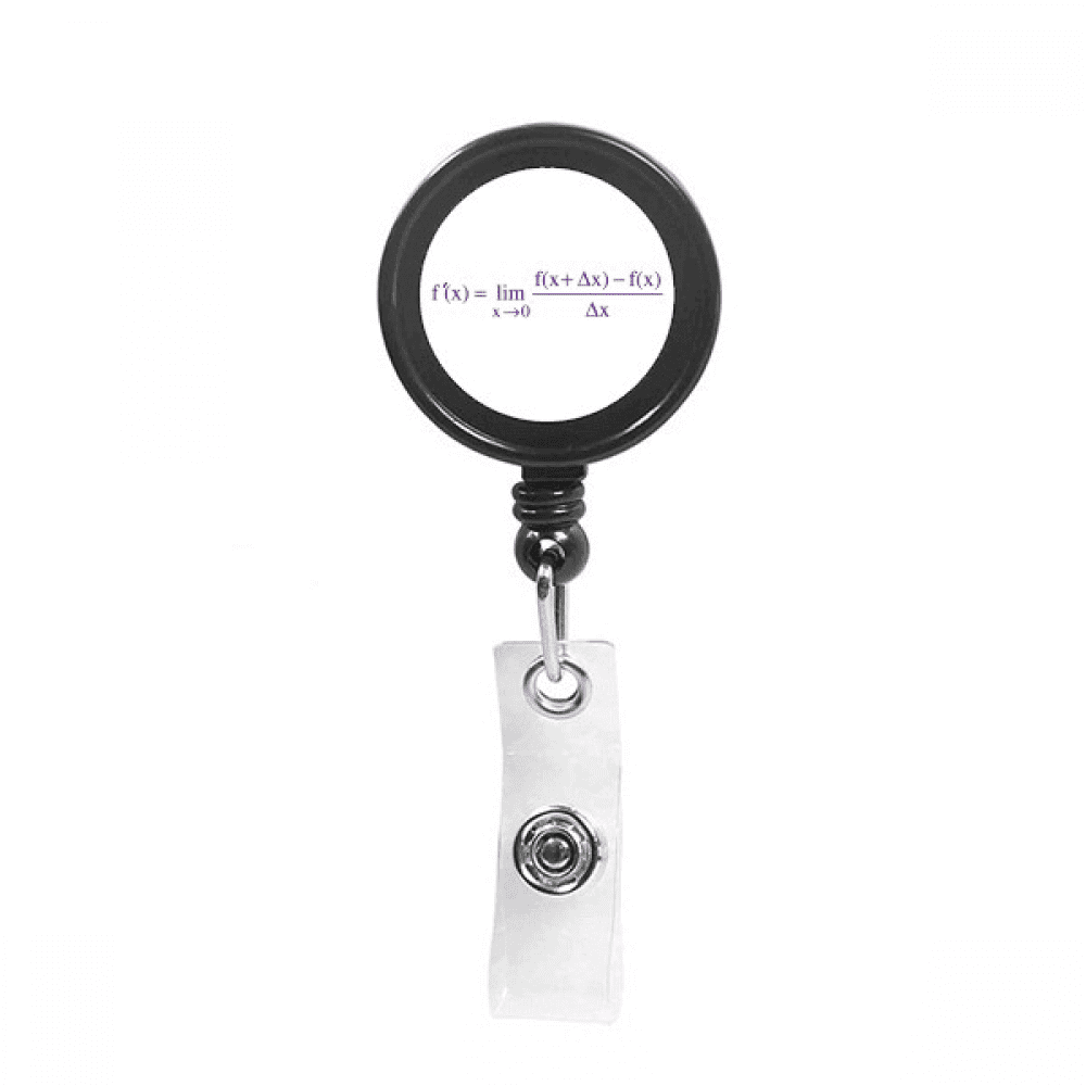 Approximation Mathematical Formula Expressions Calculations Retractable Keychain Badge Holder ID Badge