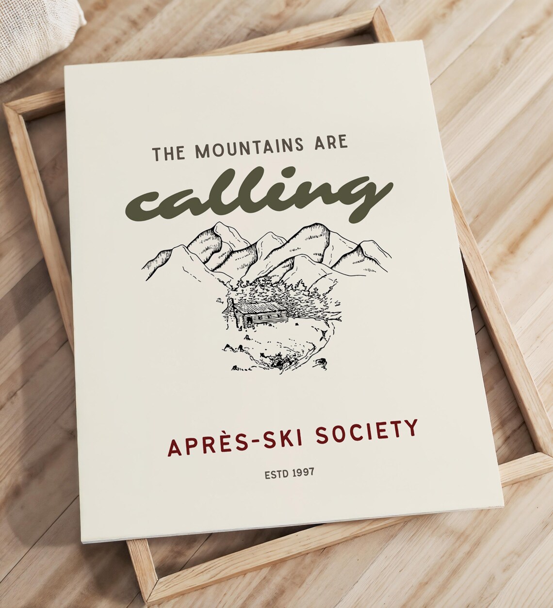 Aprã¨S Ski Vintage Travel Art Winter Cabin Decor Chalet Ski Retro ...