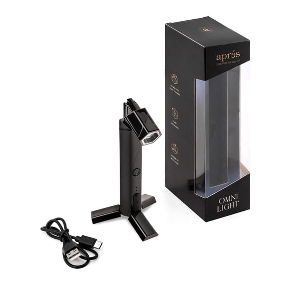Apres Omni Light Rechargeable LED Nail Lamp for Gel Polish, Black