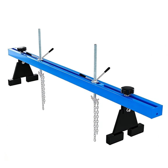 Aprafie 1100 lbs Engine Support Bar Traverse Hoist with Sliding Bracket & 12.2" Lift Screw with Rubber Crank for Pickup Trucks, Home Garages & Professional Auto Repair Shops, Blue