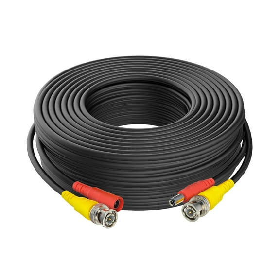 Aprelco 150ft Black Extention Power/Video Cable Compatible with Swann CCTV Kit SWDVK-840004D Cord