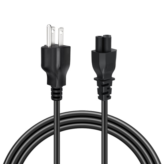 Aprelco 3-Prong US Power Cord Cable Compatible with LCD Monitors Laptop AC Adapters