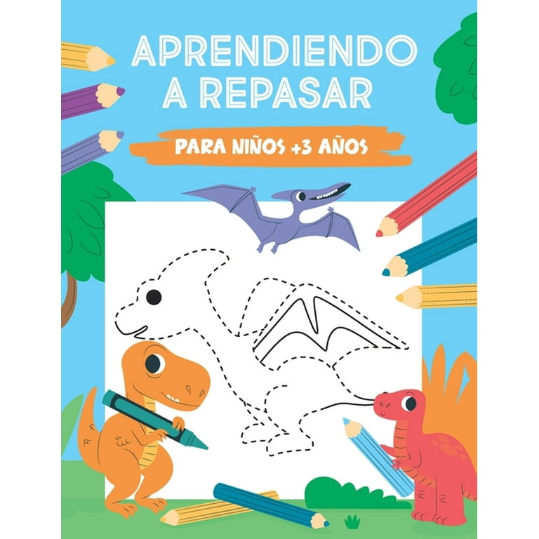 Aprendiendo a repasar para niños +3 años: Libro de actividades para niños:  aprender a trazar y colorear animales: un libro de trabajo de rastreo para  niños principiantes para niños pequeños y preescol 
