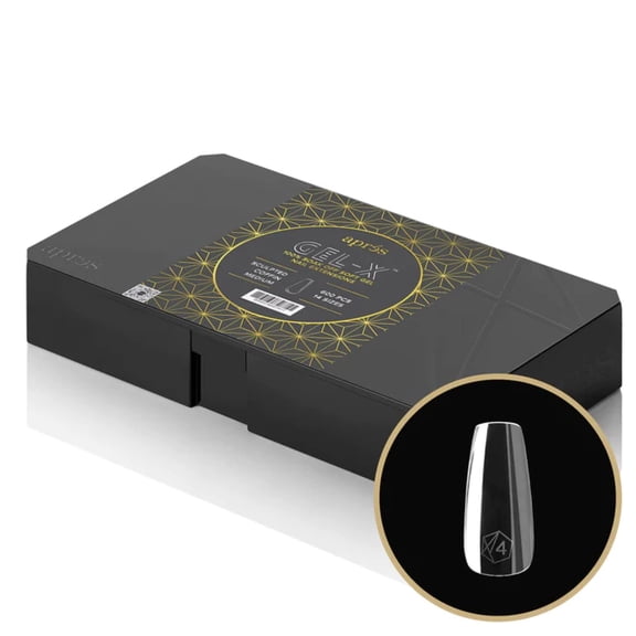 Apres Gel-X Sculpted Coffin Medium Box of Tips 14 sizes 600 PCS ALT2
