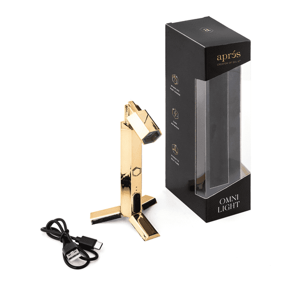 Apres Omni Light Rechargeable LED Nail Lamp for Gel Polish, Gold