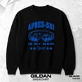 thumbnail image 1 of Apres Ski Is My Main Sport Funny Winter Skiing Retro Alpine Art Sweatshirt, for men & women, up to size 5XL., 1 of 2