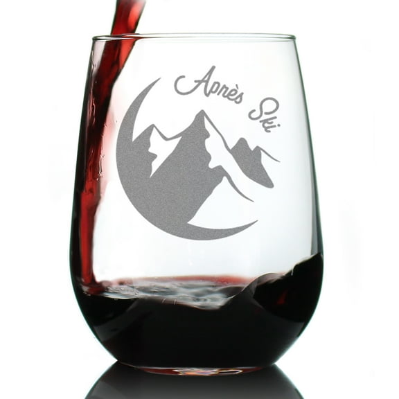 Bevvee Stemless Wine Glass 17 oz Apres Ski Apres Ski Enthusiast Gifts Wine Glasses