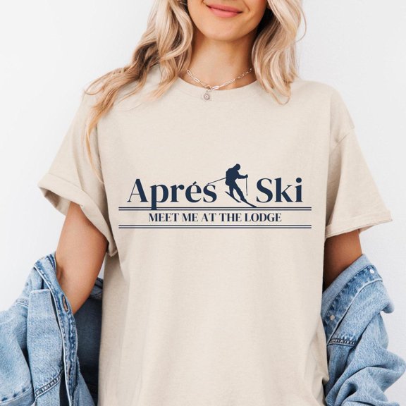 Apres Ski TShirt Retro Style Skier Shirt Winter Vacation Apparel Skiing Graphic Tee