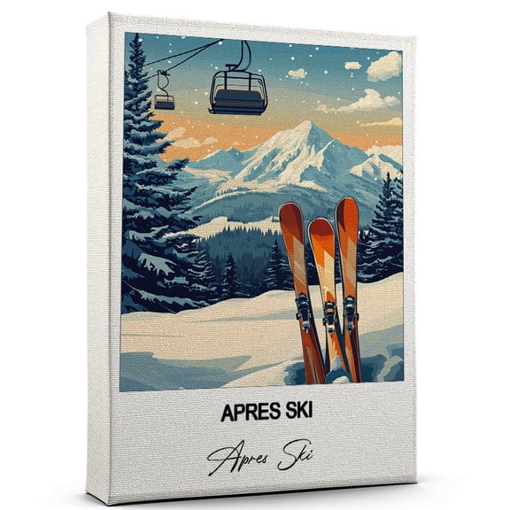 Apres Ski Travel Art Canvas Modern Wall Art Inspired by Apres Ski Canvas Great Gift for Travel Lovers Ready to Hang