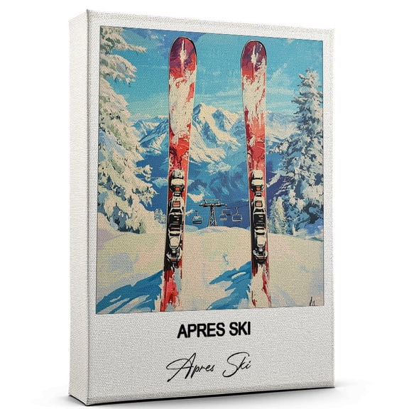 Apres Ski Travel Art Canvas Modern Wall Art Inspired by Apres Ski Canvas Great Gift for Travel Lovers Ready to Hang