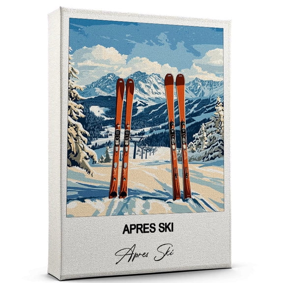 Apres Ski Travel Poster Canvas Apres Ski Canvas Unique Gift Idea for Home, Office, or Living Space