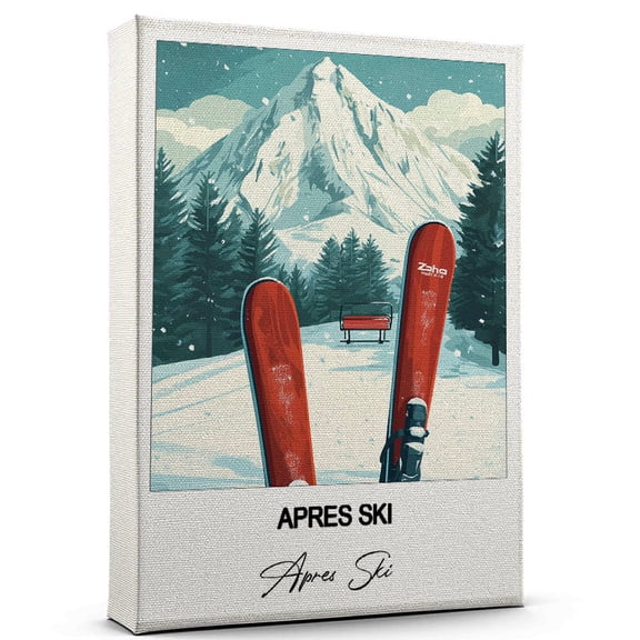 Apres Ski Travel Print on Canvas Apres Ski Canvas Great for Travel Enthusiasts, Perfect for Home & Office Decor