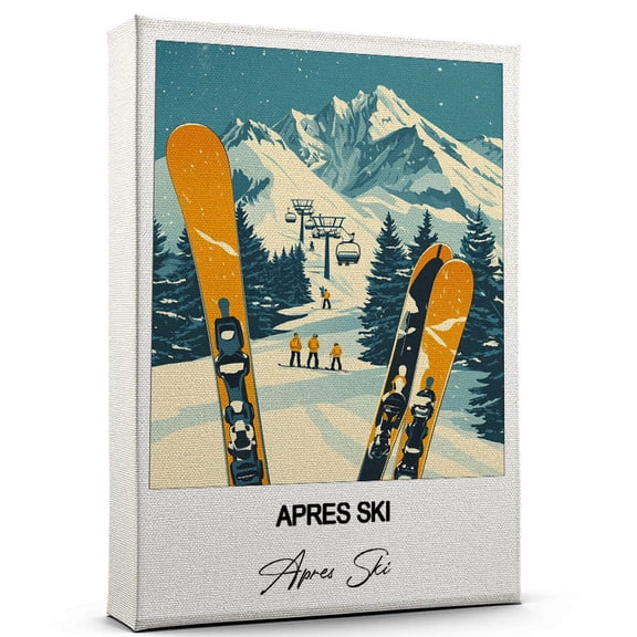 Apres Ski Travel Print on Canvas Apres Ski Canvas Great for Travel Enthusiasts, Perfect for Home & Office Decor