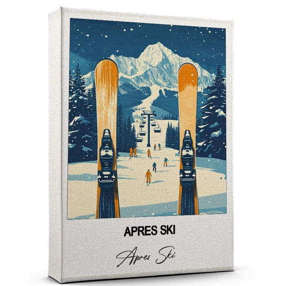 Apres Ski Travel Wall Art Apres Ski Canvas Travel Wall Decor with Timeless Appeal A Special Gift for Loved Ones