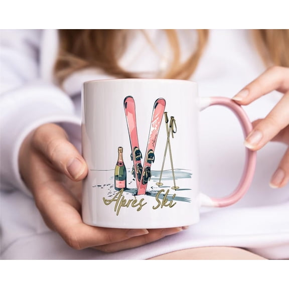 Apres Ski Winter Mug SnowB1Oard Snow Ski Design Ski Club Drinkware H1oliday Gift 11oz Ceramic Mug Gift for Her SkI1Ing Mug