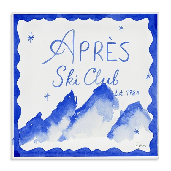 Stupell Industries Apres Ski in Blue Tones Canvas Wall Art, design by Lucille Price