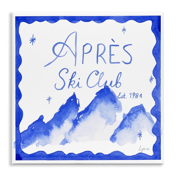Stupell Industries Apres Ski in Blue Tones Wall Plaque Art, design by Lucille Price