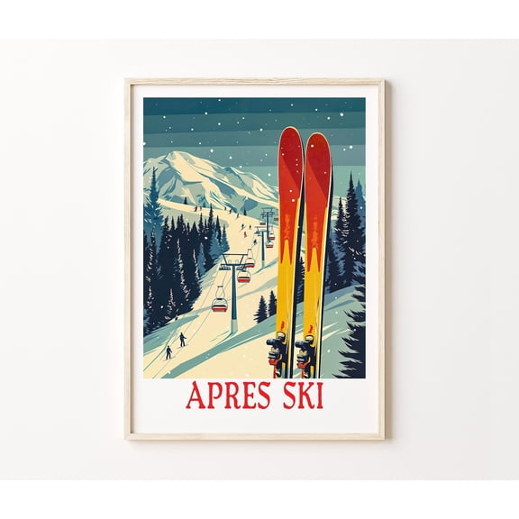 Apres Winter Travel Home Decor Unframed Paper Print