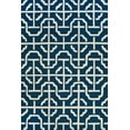 thumbnail image 1 of Apricity Geometric/Lattice Wool Rug, Cobalt/White, 2ft x 3ft Accent Rug, 1 of 2